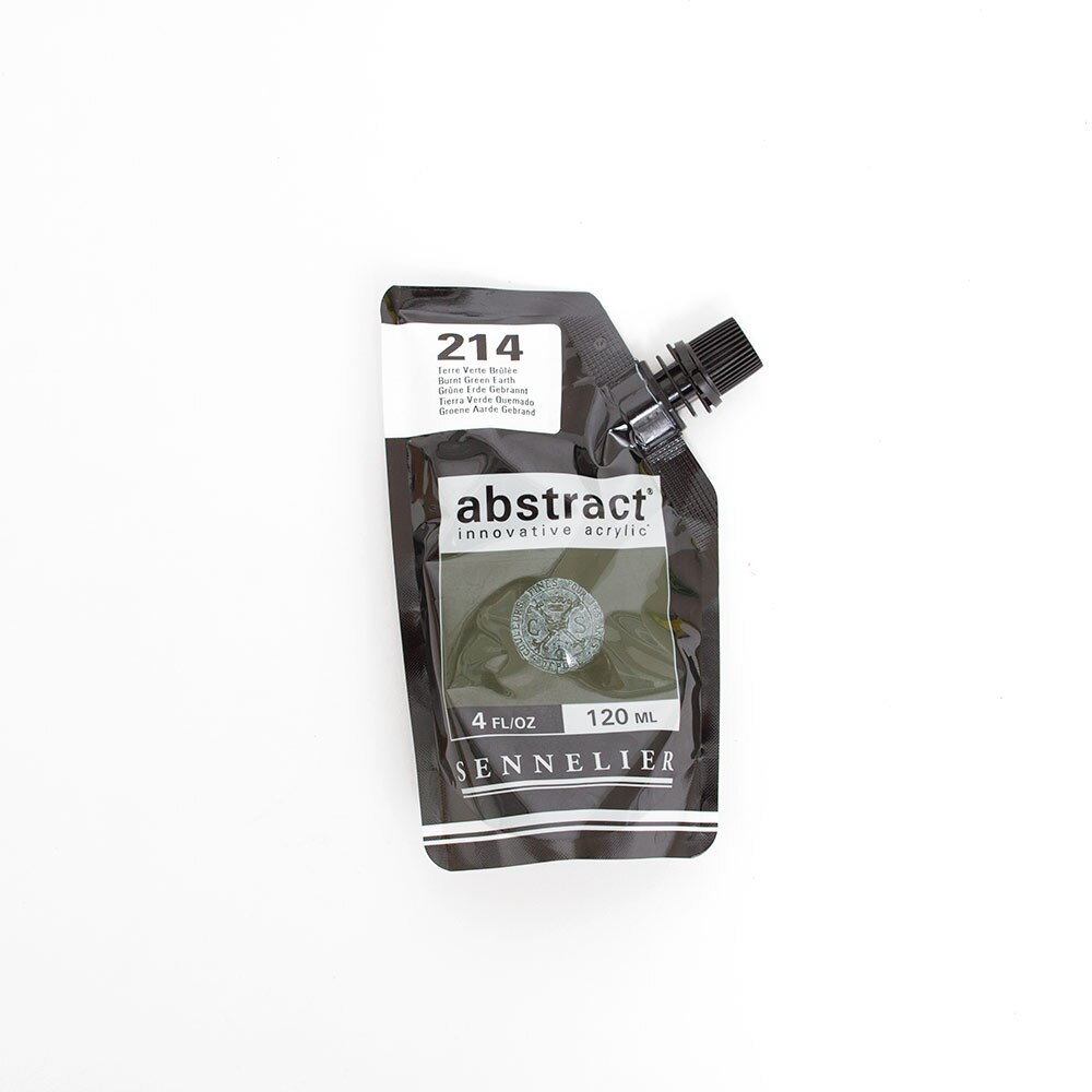 Abstract, Acrylic, Art & School, 120ml, Satin, 242861, Burnt Green Earth